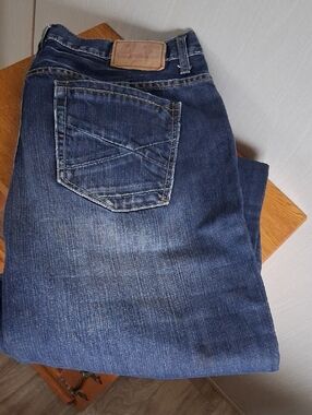 JOHN B STETSON CO. #1312 Men's Dark Blue Denim Jeans - Modern Straight Leg